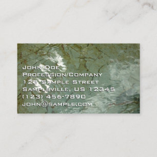 Water-Covered Rock Slab Nature Photo Business Card