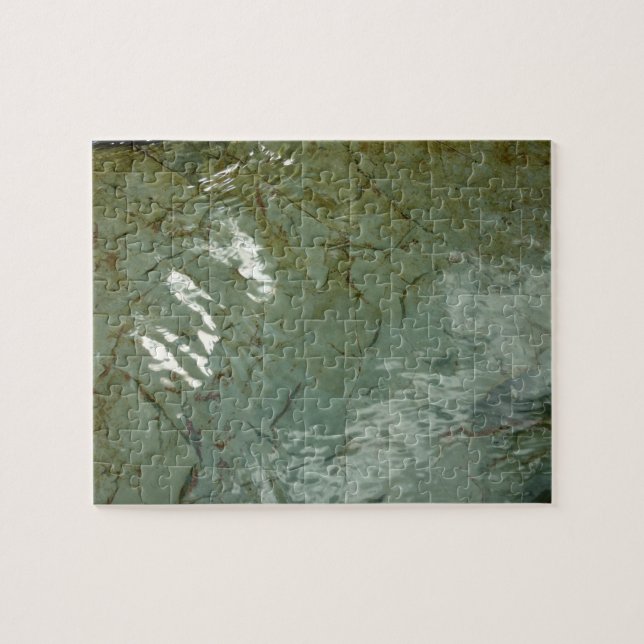 Water-Covered Rock Slab Nature Photo Jigsaw Puzzle (Horizontal)