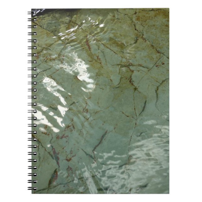 Water-Covered Rock Slab Nature Photo Notebook (Front)