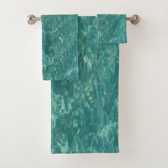 Water Design In Caribbean Sea Bath Towel Set (Insitu)