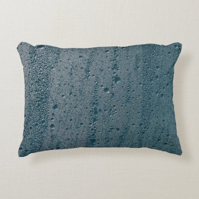 Water dew on glass accent pillow (Front)