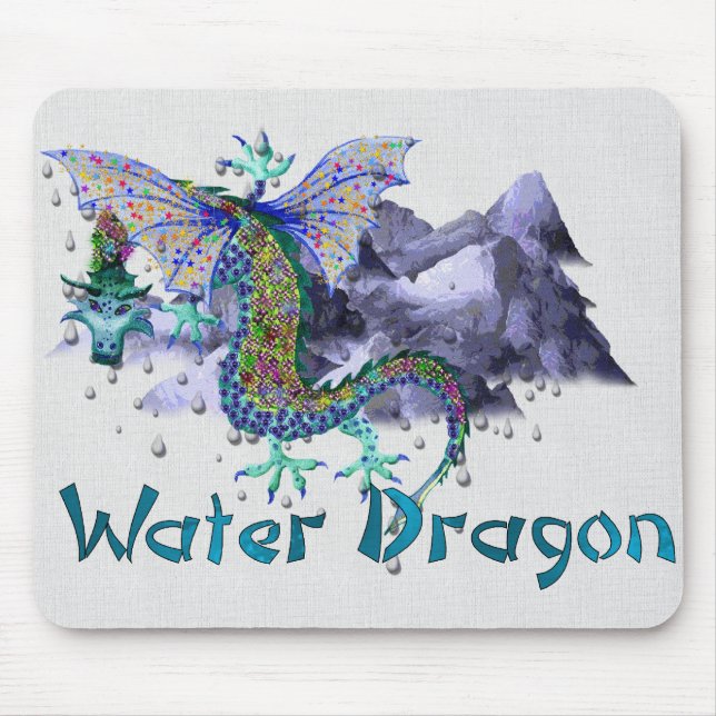 Water Dragon Mouse Pad (Front)