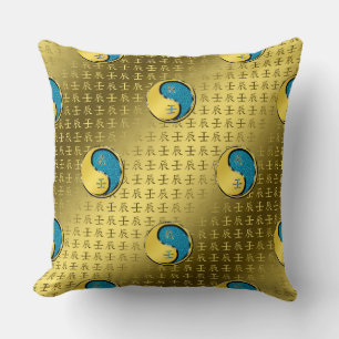 Water Dragon Throw Pillow
