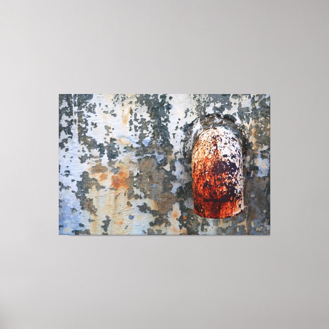 Water Drain Urban Decay Large Artwork Canvas Print (Front)