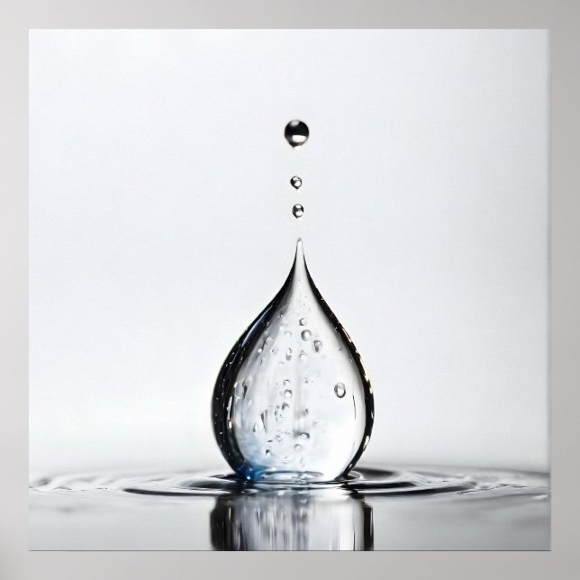 Water drop macro poster (Front)