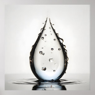Water drop macro poster