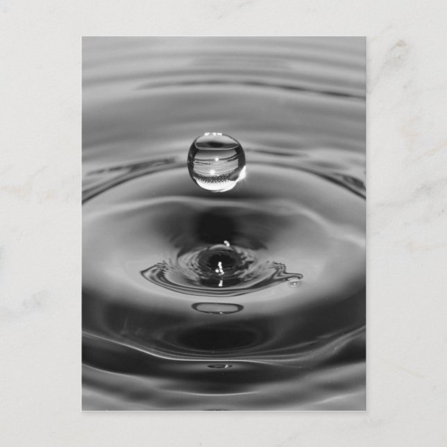 Water drop slow motion art design postcard (Front)