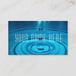 water drop splashing blue ripples splash business business card