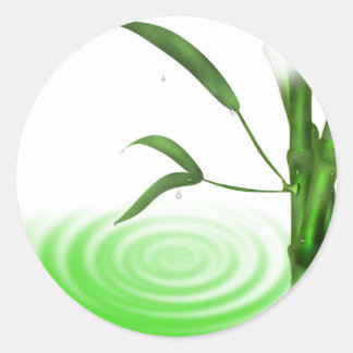Water drop water ripple bamboo plant  Sticker