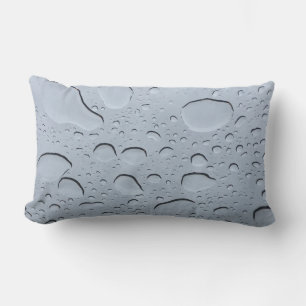 Water Droplet Abstract Drops Crystal Clear Pattern Lumbar Pillow