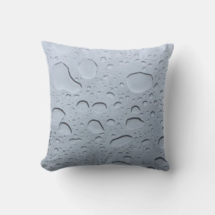 Water Droplet Abstract Drops Crystal Clear Pattern Outdoor Pillow
