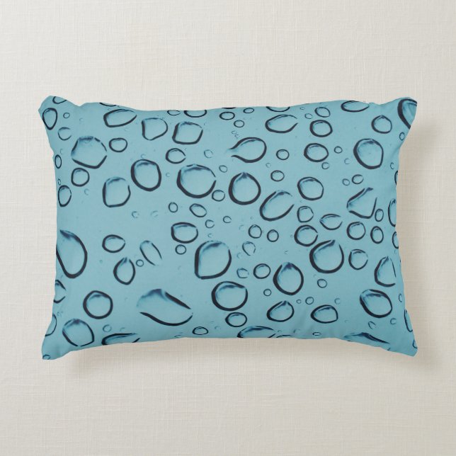 Water droplets accent pillow (Front)