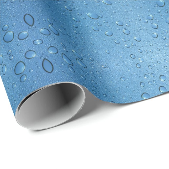 Water Droplets Against Blue Sky Wrapping Paper (Roll Corner)