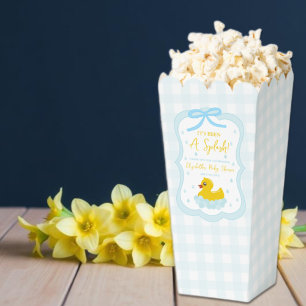 Water Droplets Gingham Boy Baby Shower Thank You Favor Box