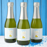 Water Droplets Gingham Thank You Drink Label