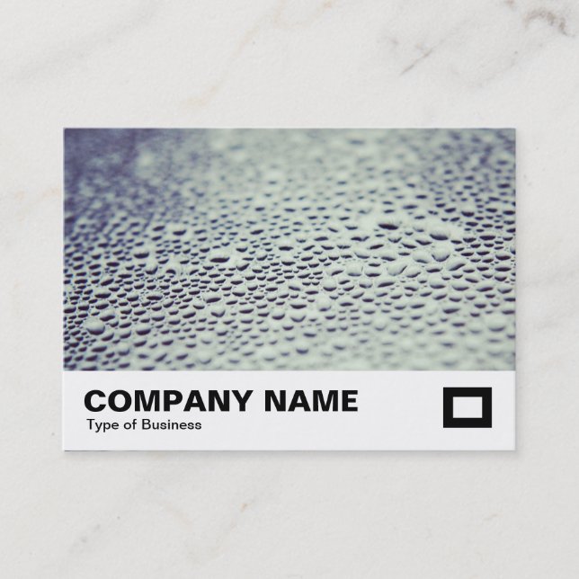 Water Droplets on Glass 01 Business Card (Front)