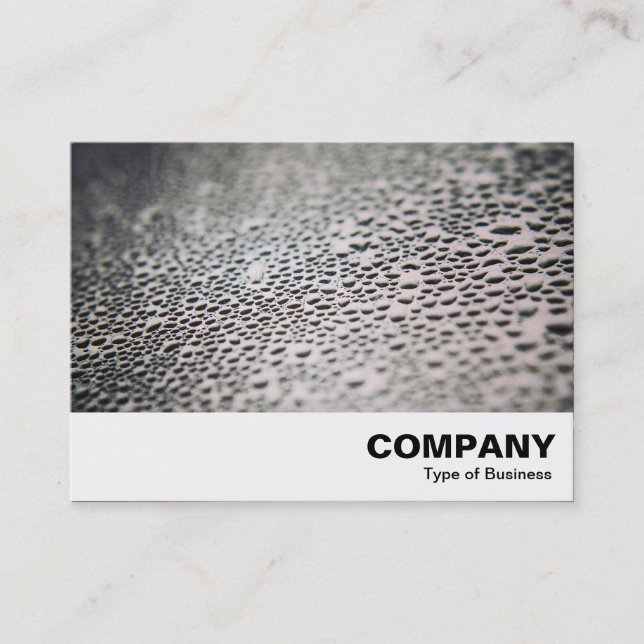 Water Droplets on Glass 02 Business Card (Front)