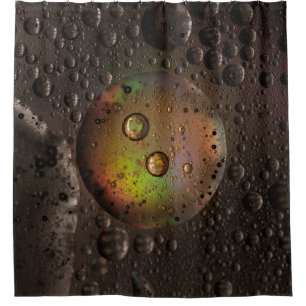 Water droplets on glass panel