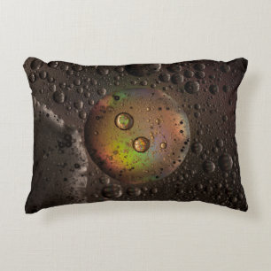 Water droplets on glass panel accent pillow