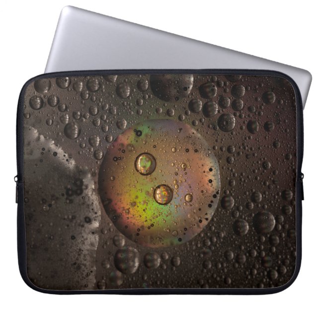 Water droplets on glass panel laptop sleeve (Front)