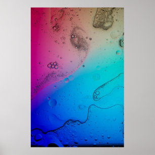 Water droplets on glass panel poster
