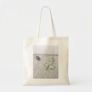 Water droplets on leaves photography tote bag