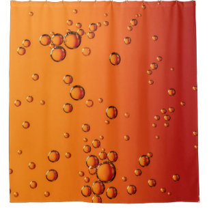 Water droplets on orange surface