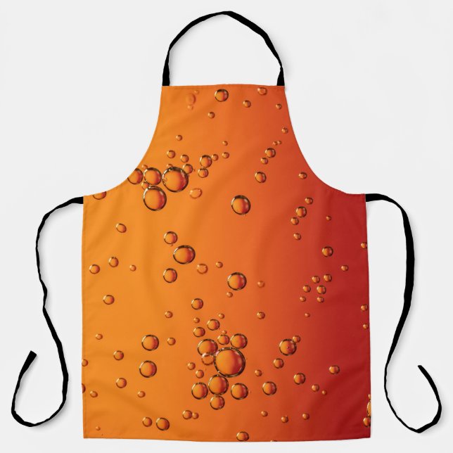 Water droplets on orange surface apron (Front)