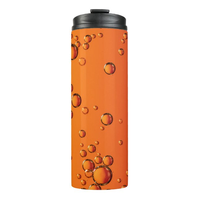 Water droplets on orange surface thermal tumbler (Front)