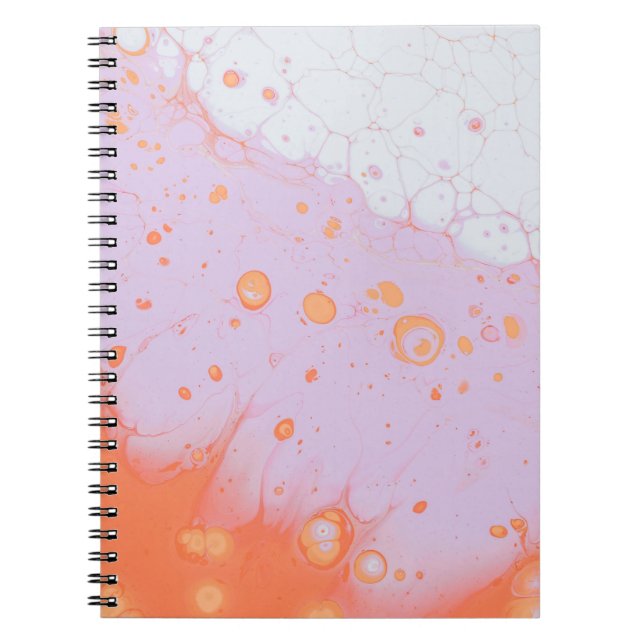 WATER DROPLETS ON RED SURFACE NOTEBOOK (Front)