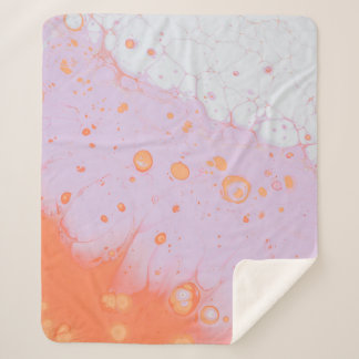 WATER DROPLETS ON RED SURFACE SHERPA BLANKET