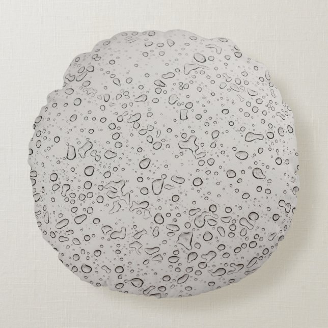 Water droplets round pillow (Front)