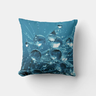 Water Droplets Throw Pillow