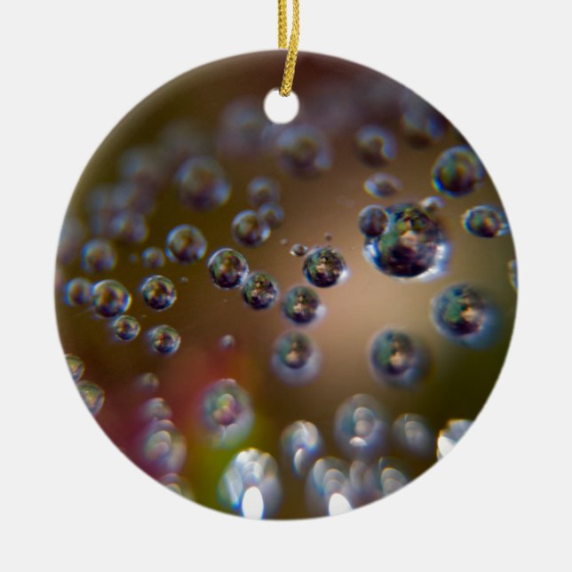 Water Droplets-Water in Motion Ceramic Ornament (Front)