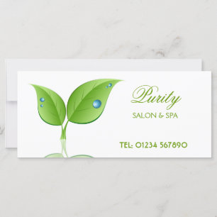 Water Drops and Leaf Rack Card