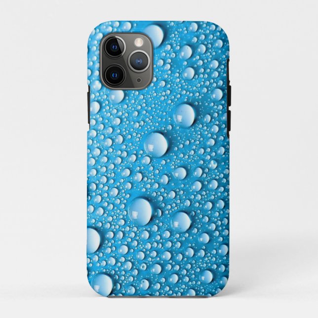 Water Drops on Blue | Custom Phone Case (Back)