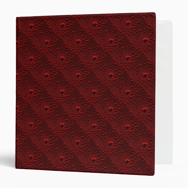 Water Drops on Crimson Metal Binder (Front/Inside)