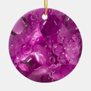 Water drops on flower, California Ceramic Ornament