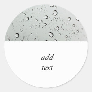 Water Drops on Glass Classic Round Sticker