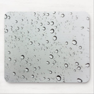 Water Drops on Glass Mouse Pad