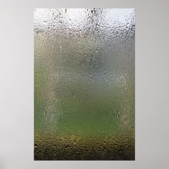 Water drops on glass poster (Front)
