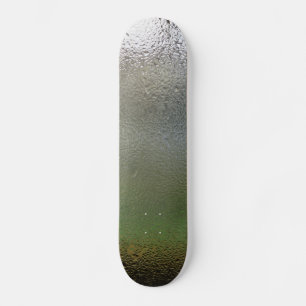 Water drops on glass skateboard