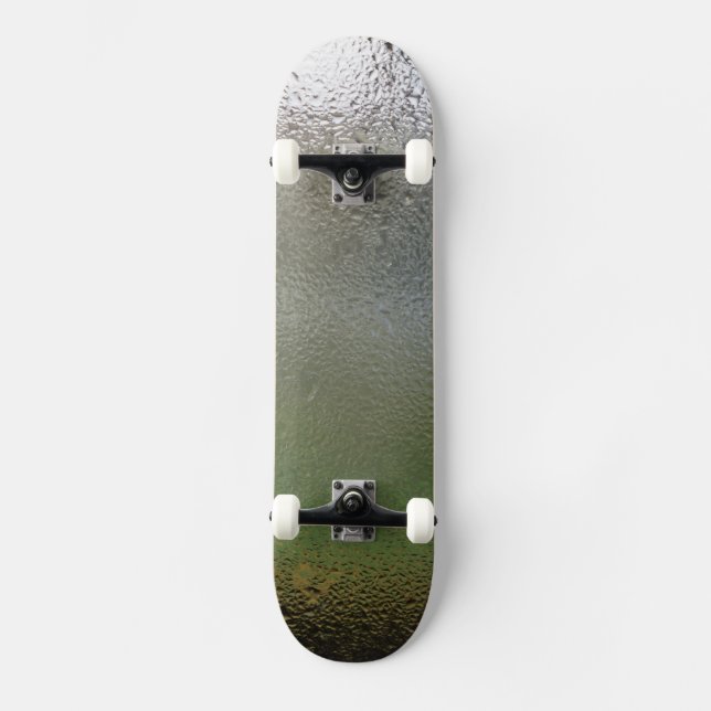Water drops on glass skateboard (Front)