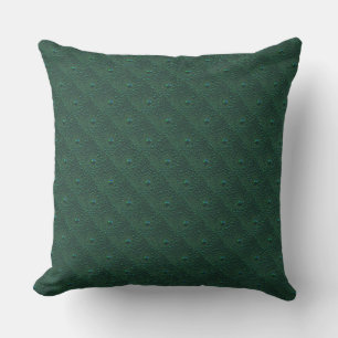 Water Drops on Green Metal Outdoor Pillow