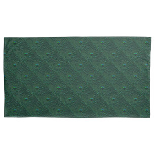 Water Drops on Green Metal Pillowcase