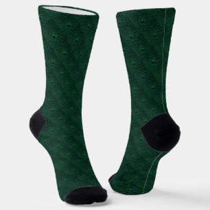 Water Drops on Green Metal Socks