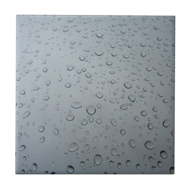 Water Drops on Window, Rain Wallpaper Background Tile (Front)