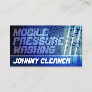 Water drops wet metal  business card
