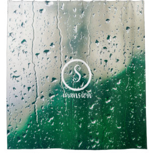 Water  Drops with Customizable Logo and Text Showe