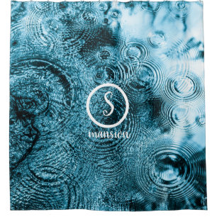 Water  Drops with Customizable Logo and Text Showe